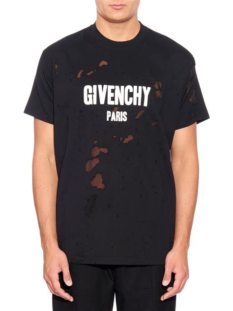 givenchy columbian fit printed cotton jersey t shirt|Givenchy printed t shirt.